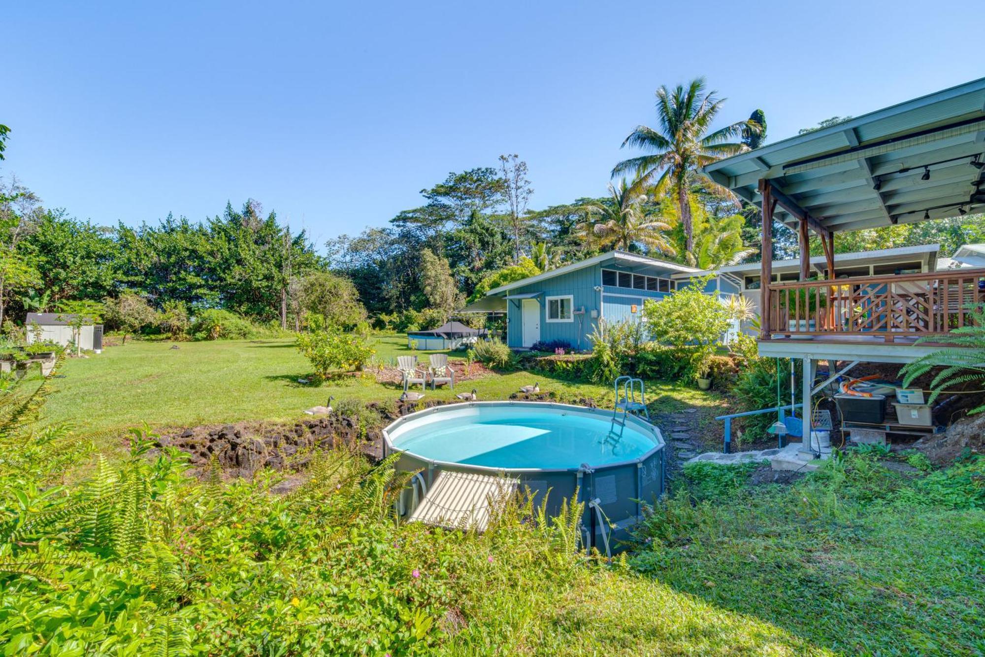 Keaau Apartment On Beautiful Acre With Pool And Deck! Bagian luar foto